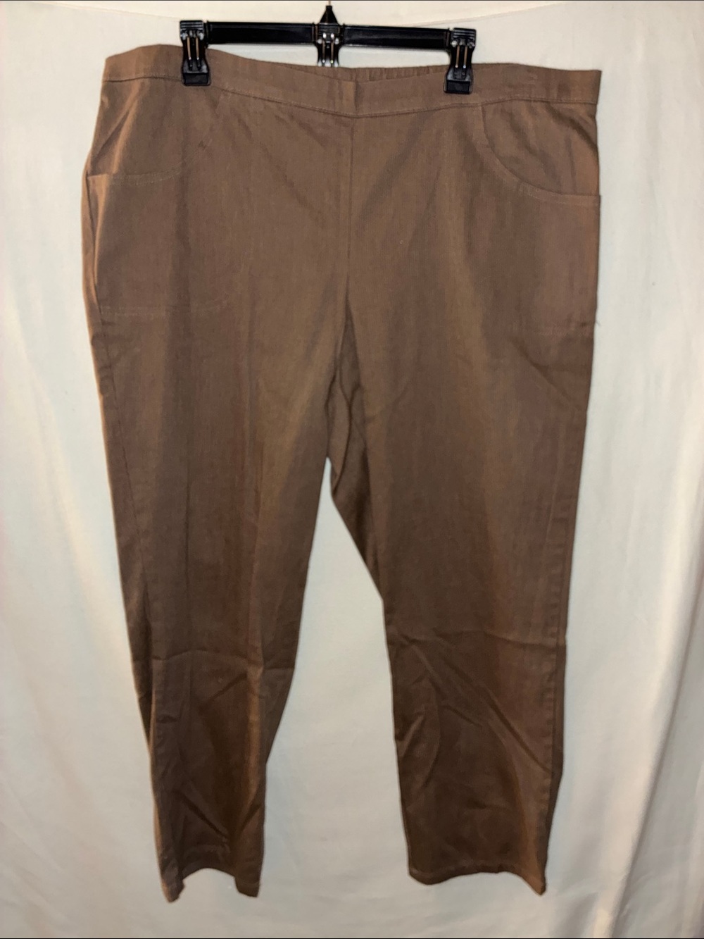 Just My Size Women’s Brown Pull-On Stretch Pants